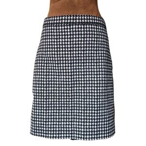 J McLaughlin Skirt Size S Houndstooth Stretch Career Office Raw‎ Hem Pull-On